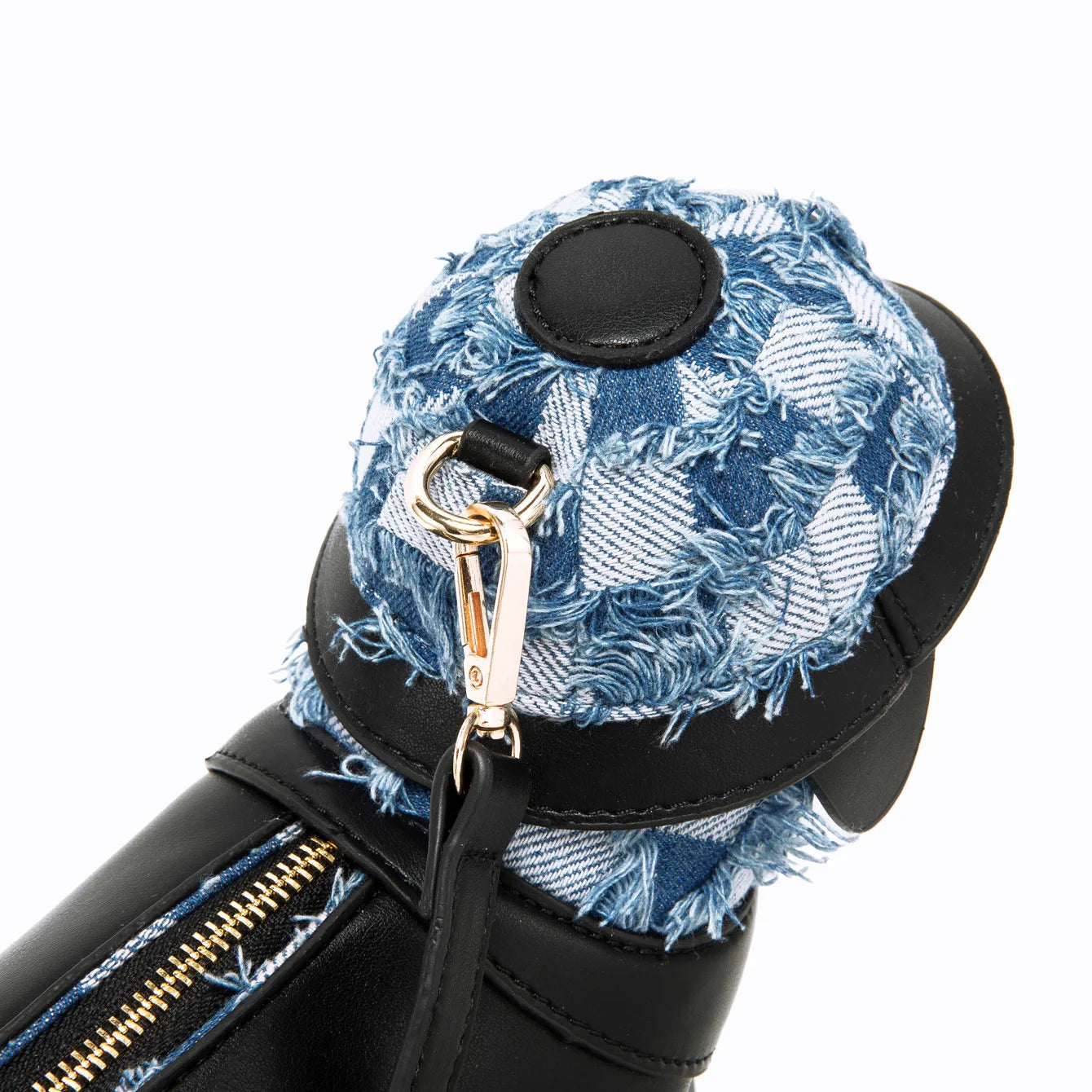Ladies' new cute blue small dog bag personalized doll animal bag color blocked crossbody bag fashionable single shoulder handbag