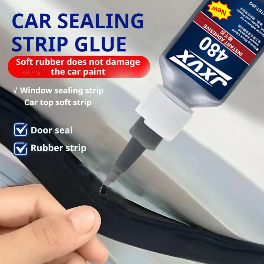 480 Black Automotive Sealing strip Repair Super Strong Glue Instant Quick-drying Black Cyanoacrylate Thick Adhesive Specially Formulated for Rubber, Leather, Tires, and Plastics Strong Bond Liquid Glue Tool With precis