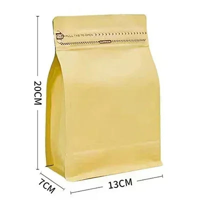 100pcs Wholesale 250g Coffee Bean Powder Bags with Valve Block Bottom 8oz Whey Protein Powder Food Packaging Food Storage Bags