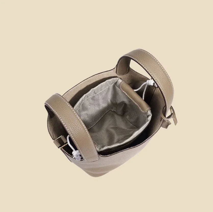 Real Leathe Women Bags Handbags Bucket Bag New Fashion Tote Bag Genuine Leather Luxury Desginer Big Size Large Lady Hand Bags