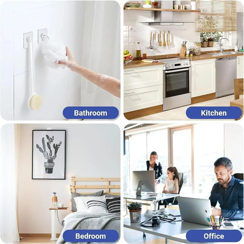 Strong Adhesive Hooks Picture Frame Holder Poster Clock No Drilling Hooks Home Kitchen Bathroom Waterproof Hanger Screw Hooks