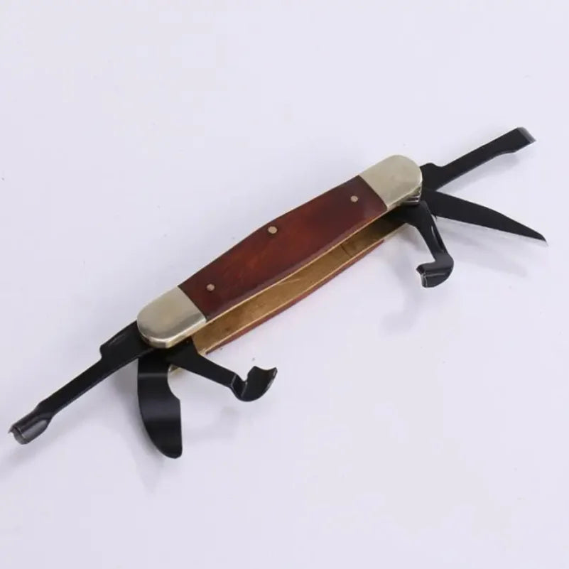 Wood & SK5 Steel Multi-purpose Portable Folding Pocket Cutter Portable Caving Gift Cutting Tool For Camping/ Home Furnishing