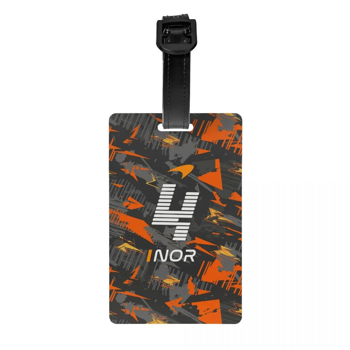 Custom L-Lando Norris Luggage Tag Privacy Protection Motorcycle Racing Baggage Tags Travel Bag Labels Suitcase