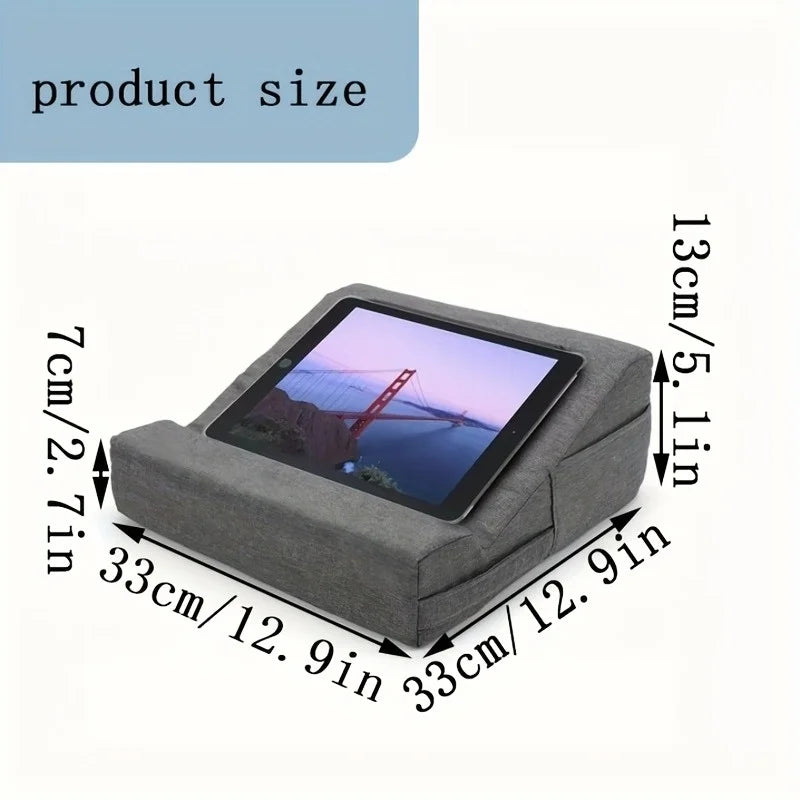 1 Piece Durable Polyester Adjustable Angle Tablet Pillow Stand For Bed Comfortable Cushion Holder For Reading Video Watching