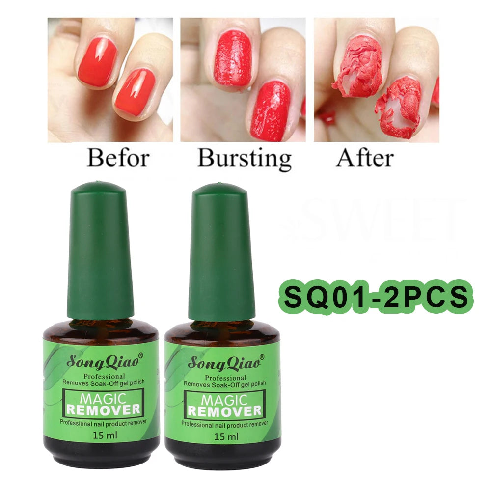 1/2/3pcs 15ml Nail Remover Burst Gel Polish Magic Fast UV LED Soak Off Function Gel Nail Art Removal Gel Varnish Manicure Tools