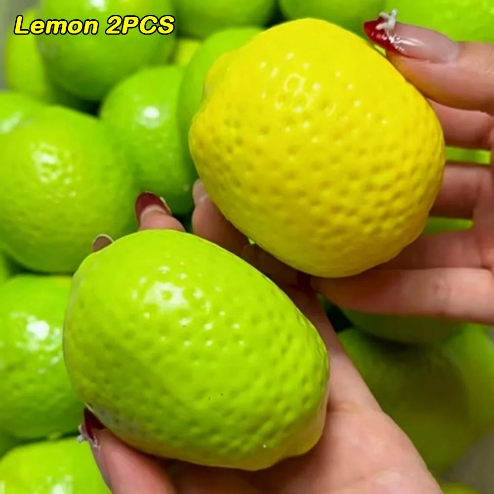 Handmade Crunchy Lemon Mango Stress Ball Squeeze Toy, Color-Changing Squishy Fidget Ball, ASMR Sensory Stress Relief Toy