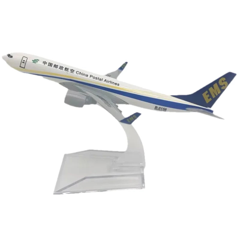 Toys Plane 16cm B737 China Postal Airways Aircraft Model Diecast Metal Airplane 737 With Base 1/400 Scale Toy For Boys Gifts