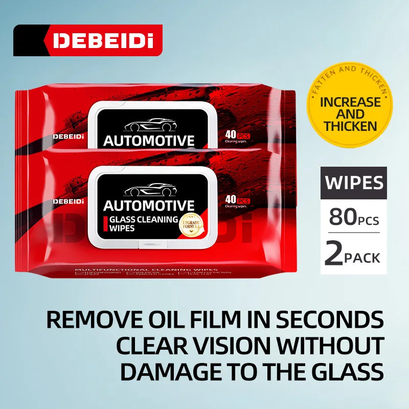 Car Glass Oil Film Removal Wipes Car Window Glass Oil Film Remover Oil Film Cleaning Wipes Glass Windshield Cleaning Wipes