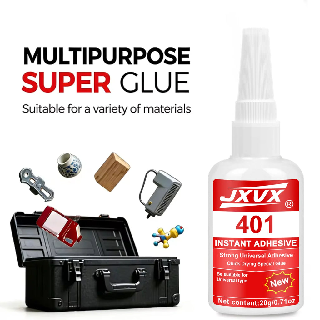 JXVX 401 Instant Strength Adhesive 20g Precision Universal Needle Force Tape for Repair of Various Materials 1-10pcs