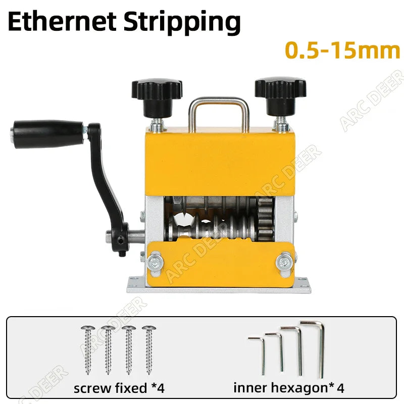 Double Drive Wire Stripper Machine Stripping Tool for 1-17mm Scrap Wire Copper Wire Stripper for Leftover Cable