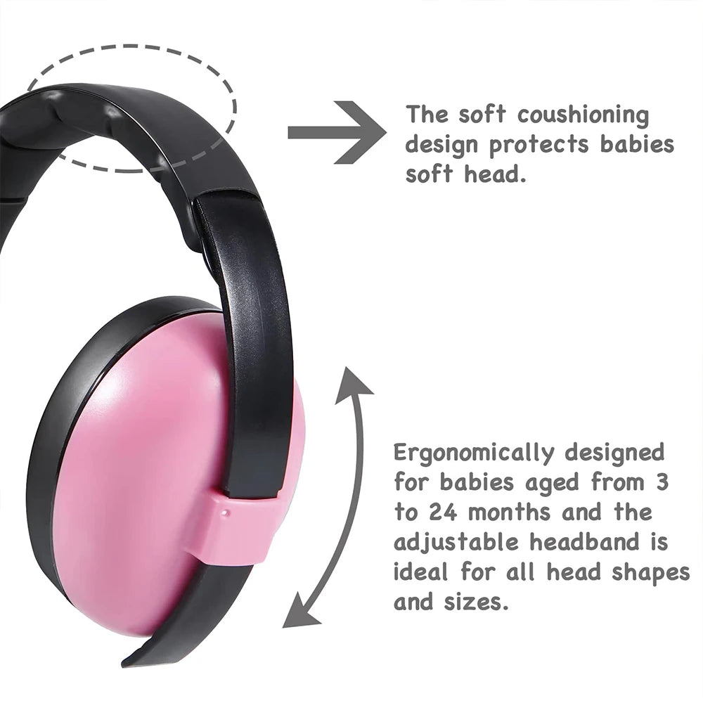Baby Anti-noise Sleep Headphones Baby Ear Protection 2-in-1 Convertible Design 0 Pressure Earmuffs for Infant Improves Sleep