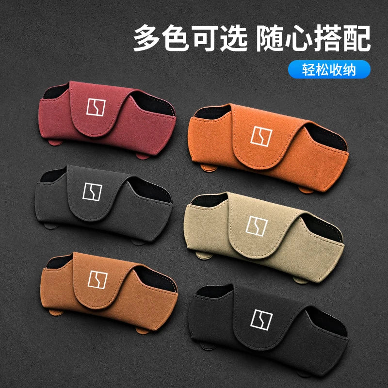 Car storage glasses case For Zeekr series 001 007/009 X 7X Suede sun visor sunglasses clip car interior supplies