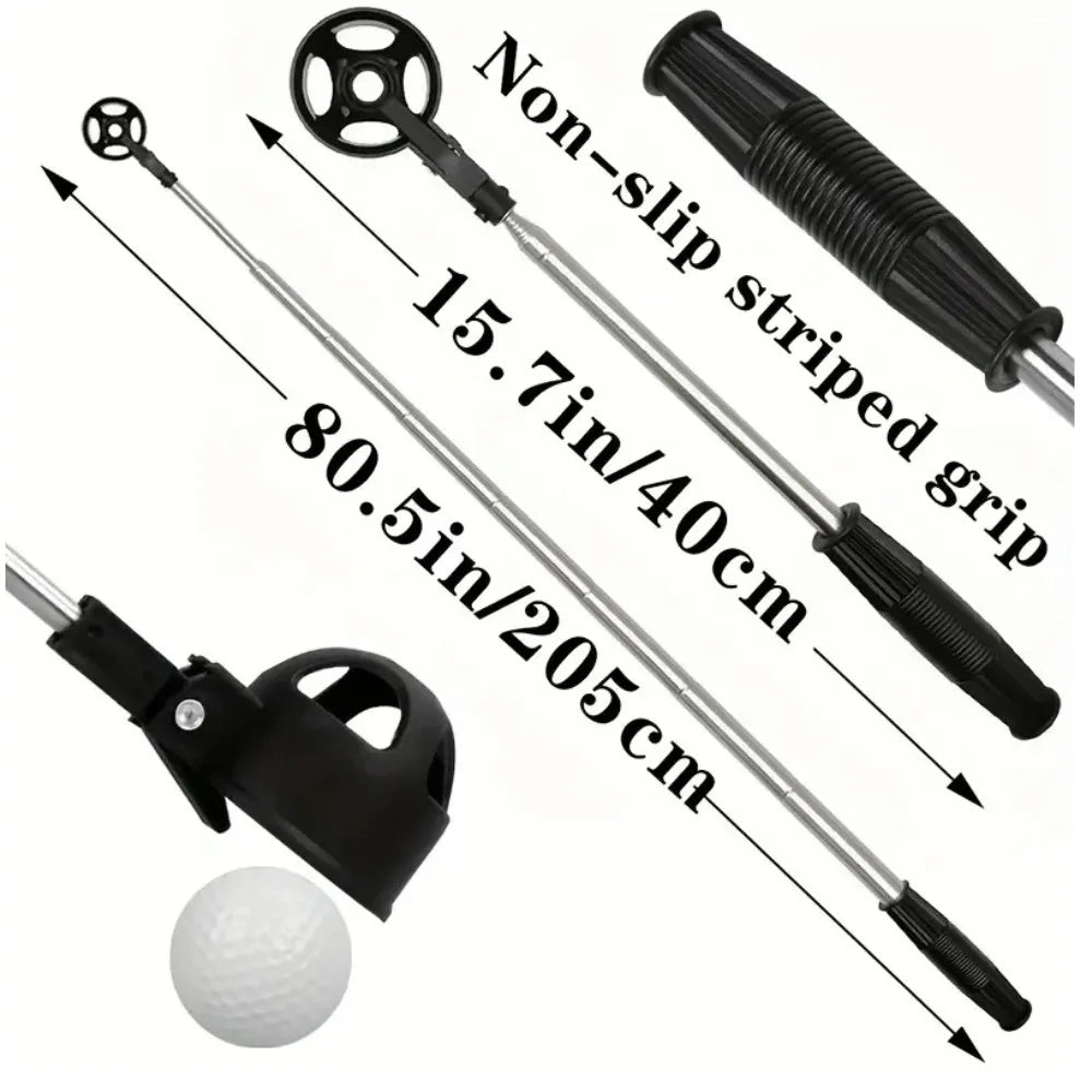 Golf Ball Retriever Telescopic for Water, 6.7ft Stainless Ball Retriever Tool Golf Grabber Picker Accessories Gift for Golfer
