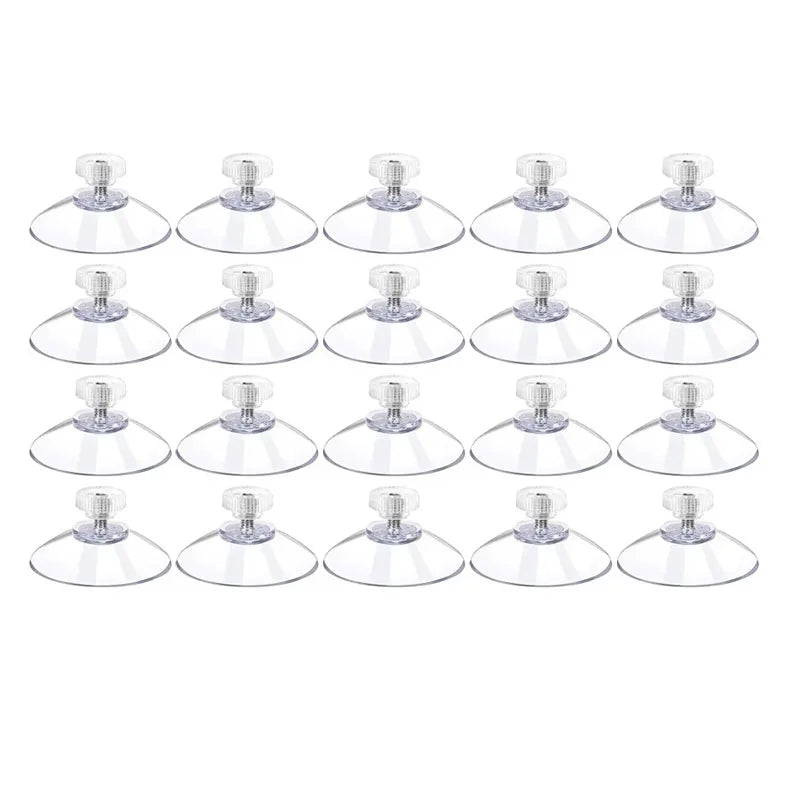 5/10/20/30pcs Suction Cups Hook with Screw Clear PVC Sucker Pads Hook Strong Adhesive Windows Glass Suction Cup Holder Hook