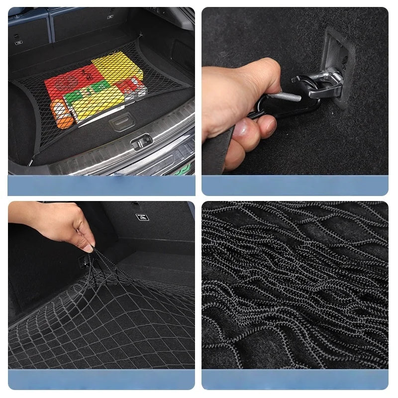 For Infiniti QX60 trunk net pocket double-layer nylon luggage storage pocket 2014-2025 car interior accessories