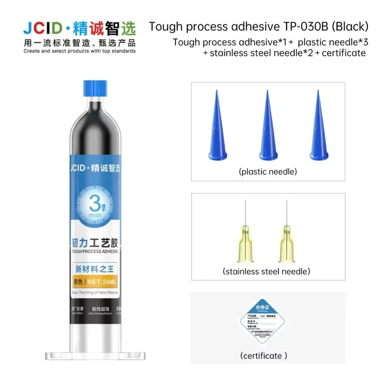 JCID TP Nano Repair Glue for Phone/Electric 3Min Cure Super Strong Fire-Resistant -16℃~62℃ Metal/Plastic/Glass Glue
