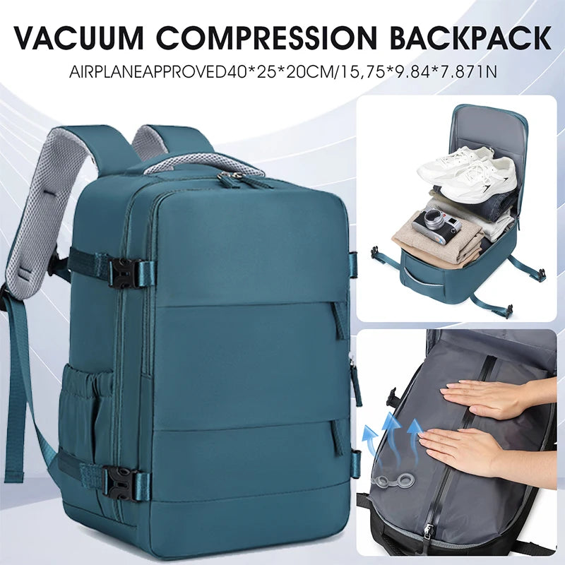 Vacuum Compression Travel Bag, Large Capacity Foldable Business Boarding Bag, Ultra Lightweight Carrying and Storage System