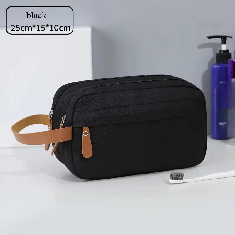 Large Capacity Portable Makeup Bag Cationic Travel Storage Bag Divided Toiletry Bag Handheld Storage Solution