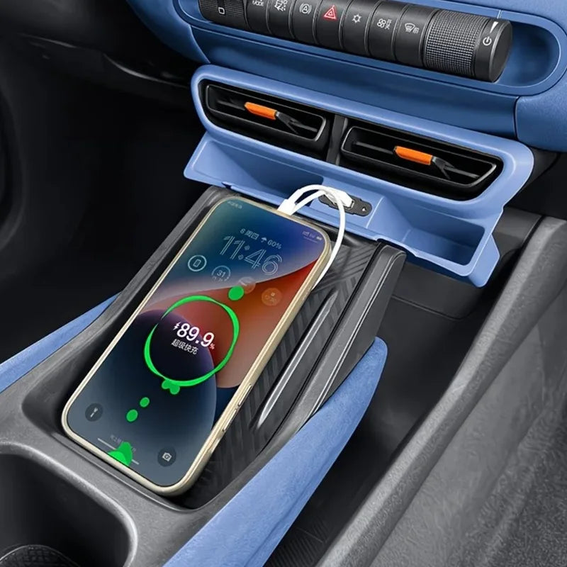 Car Air Vent Storage Box Fit for BYD Seagull Central Storage Box Storage Box Interior Supplies USB charging central control