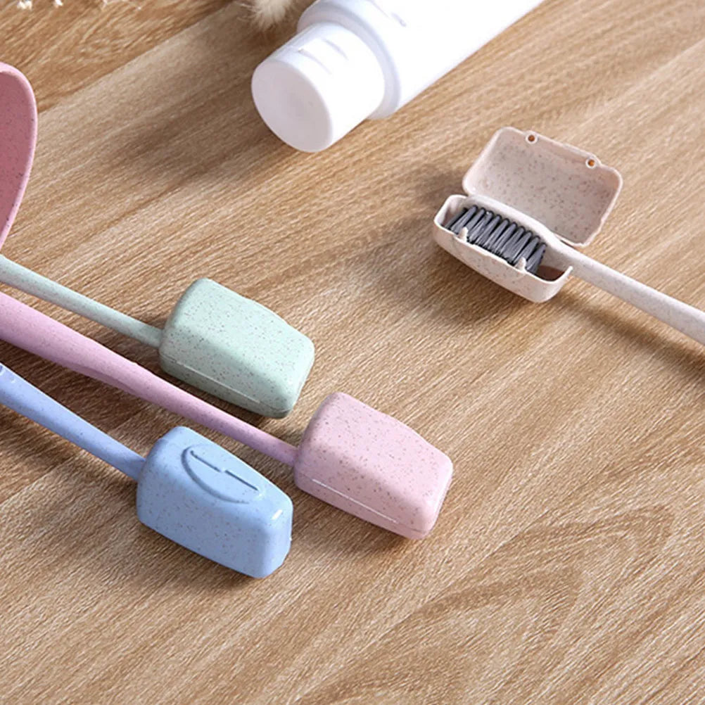 8Pcs Toothbrush Covers Caps Lightweight Sturdy Travel Toothbrush Protective Covers Easy Identification Clean Brush Head Storage