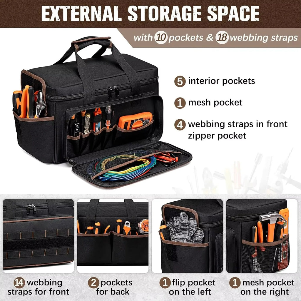 Tool Bag Multifunctional And Large-capacity Work Organizer For Handyman Carpenter Durable Portable Tool Storage Bag