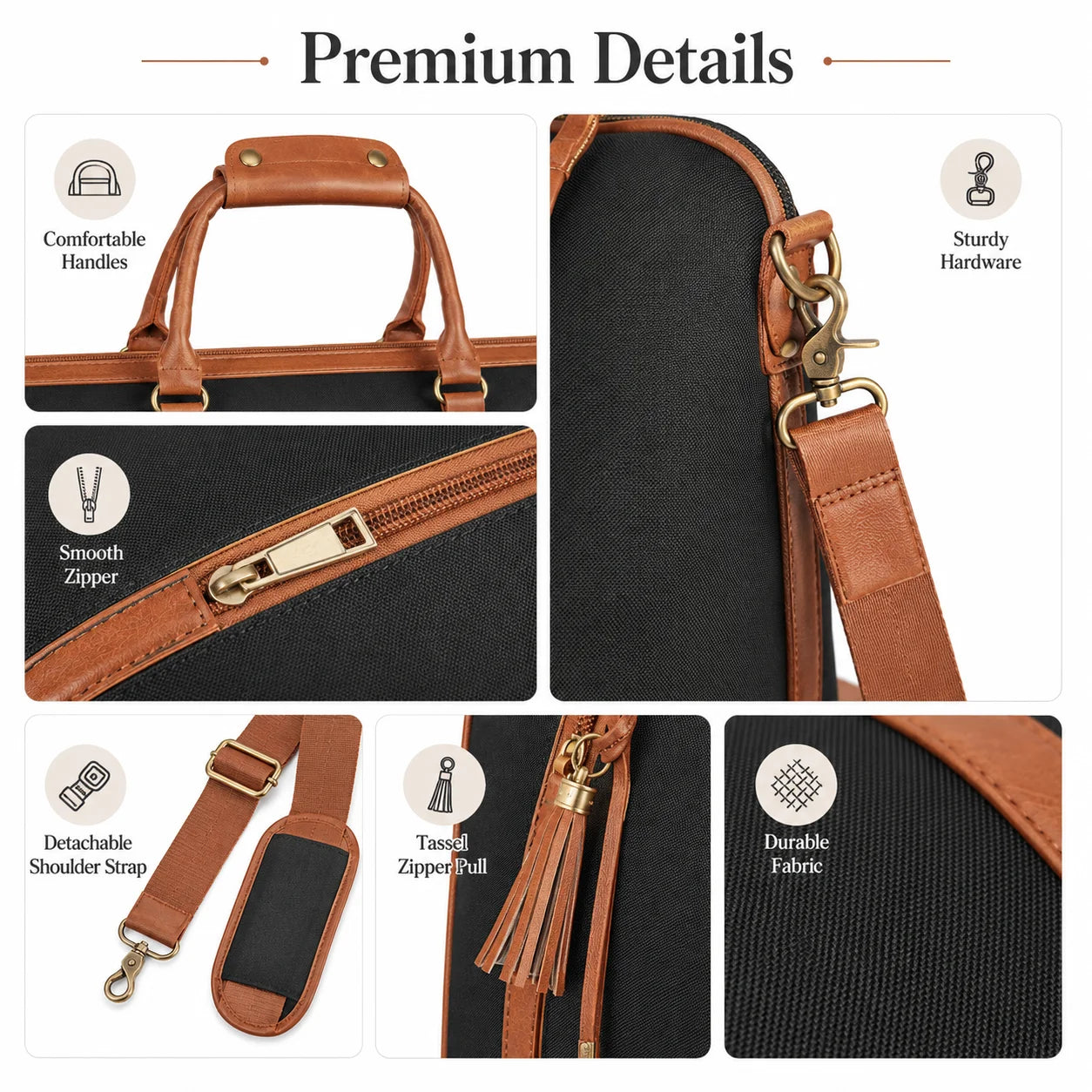 2 in 1 Convertible Garment Duffel Bag for Men Business Travel Suit Bag Large Capacity Weekend Overnight Bag with Shoulder Strap