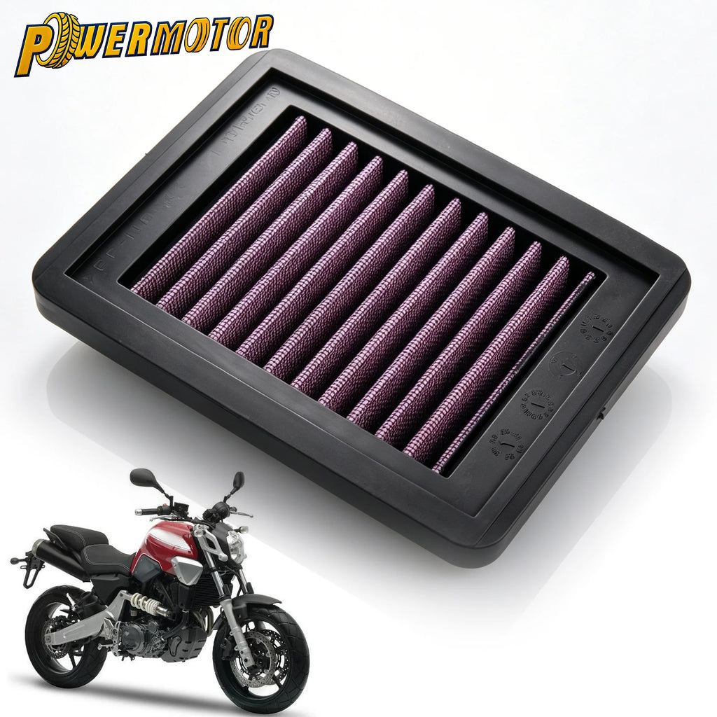 Motorcycle Air Filter Washable Non-Woven Fabric High Flow Intake Filter Element Fit Yamaha YZF-R3 R25 MT-03 TMAX XP 500 530