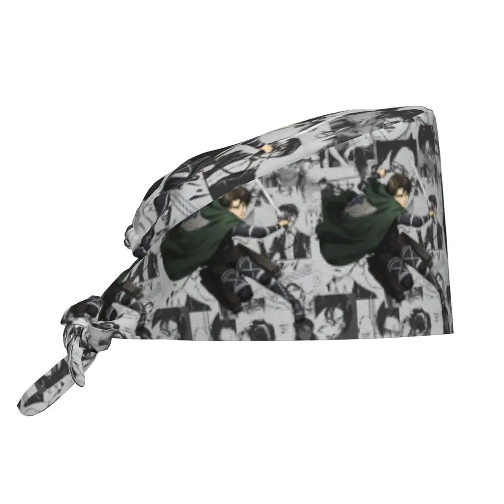 Custom Attacks On Titans Cleaning Working Cap Cool Men Women Cartoon Anime Comic Film Scrub Cap Surgicals Hat Nurse Scrubs Hat