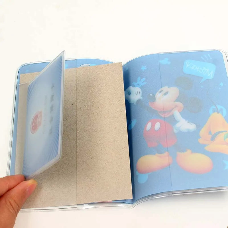 6 Colors Disney Mikey Mouse Passport Holder PVC Leather Travel Passport Cover Case Card ID Holders 14cm*9.6cm