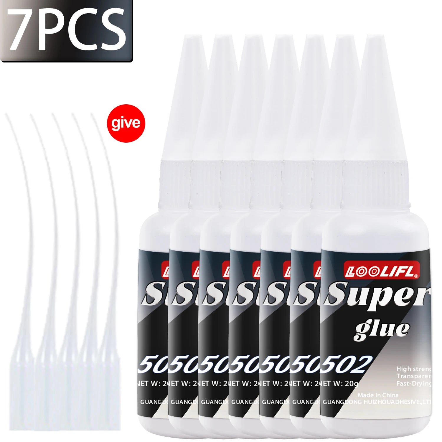 502 Super Glue extra strong Cyanoacrylate Universal Quick-drying Instant Adhesive Leather RubberWood Metal Bond Liquid Glue Tool