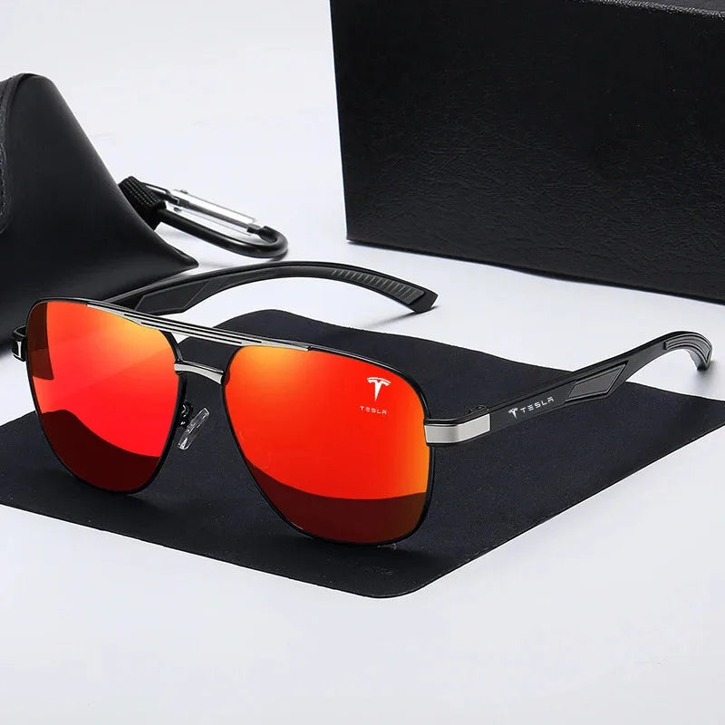 Auto High-End Luxury Polarized Sunglasses Men Anti Glare Goggles For Tesla Cybertruck Roadster Model 3 Model Y Model S Model X