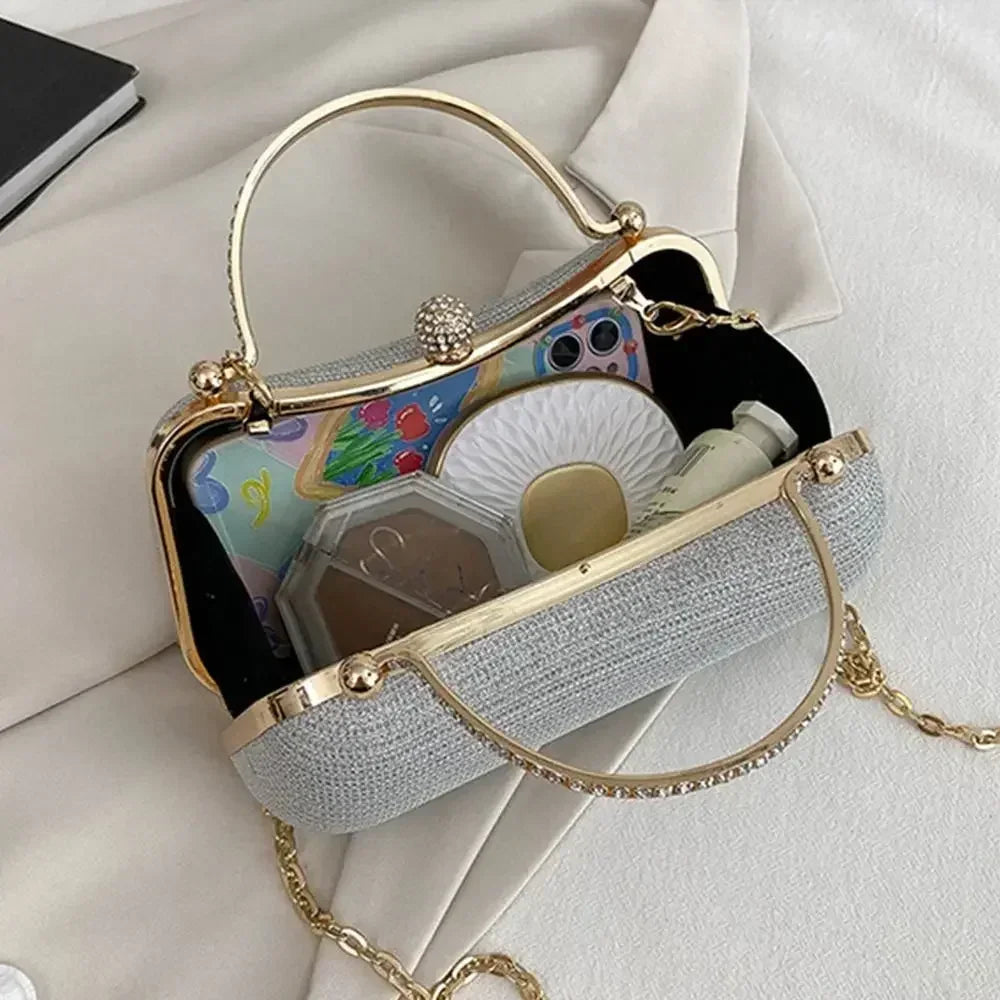 Chain Evening Bag Dinner Shoulder Bag for Women Handbag - Fashion Crossbody Bags Vintage Underarm Bag Satchel