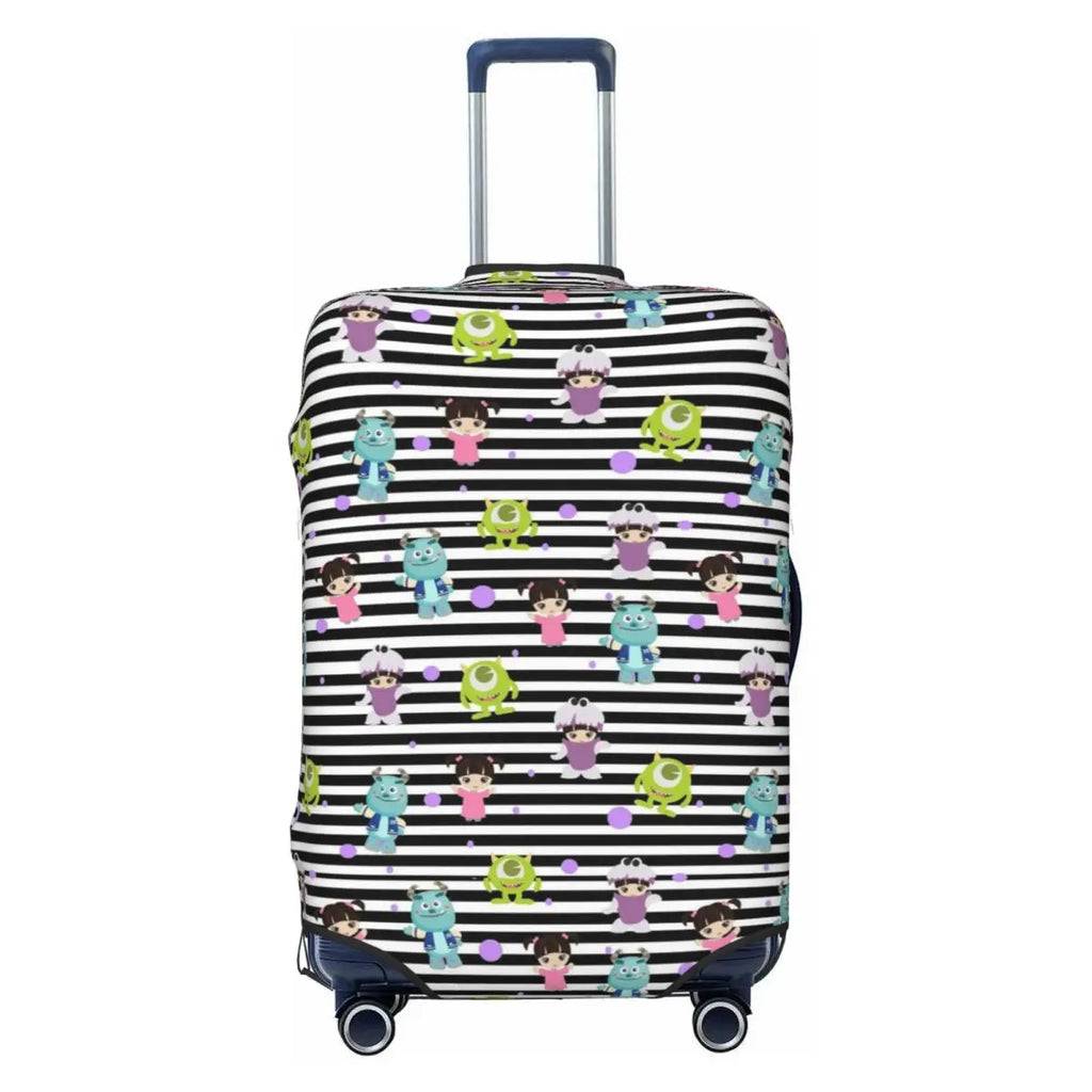 Custom M-Monsters Anime University Luggage Cover Cute Suitcase Protector Covers Suit For 18-32 inch