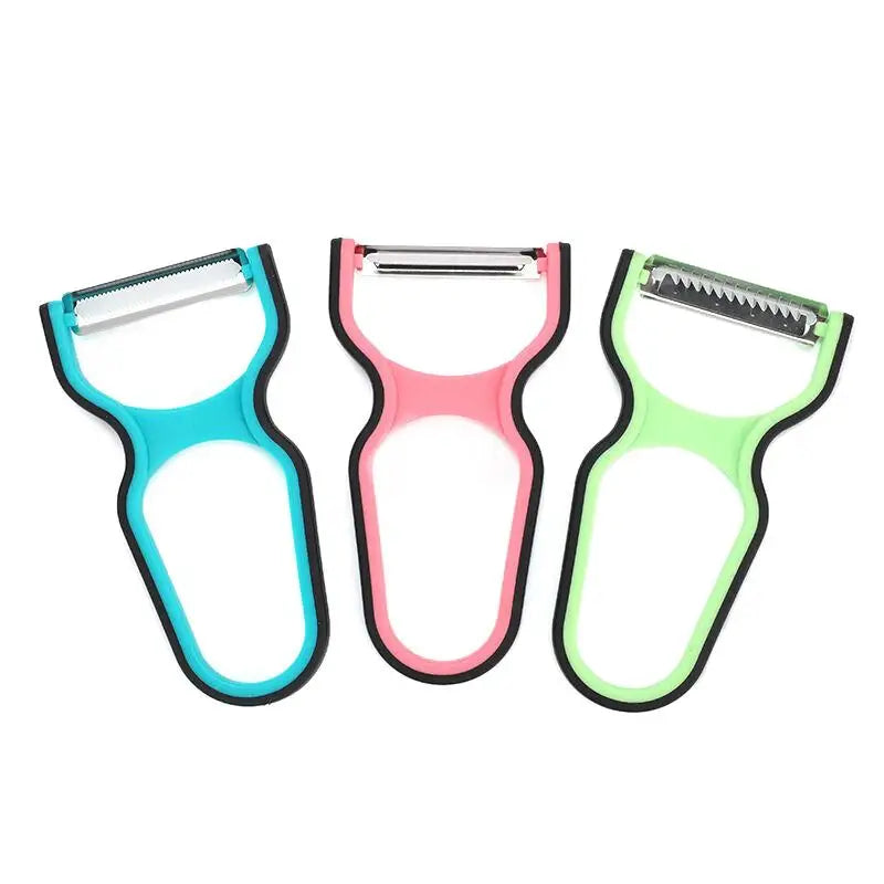 3Pcs Stainless Steel Multi-Function Potato Peeler Fruit Vegetable Chopper Mini Spud Slicer Grater Set Kitchen Tools
