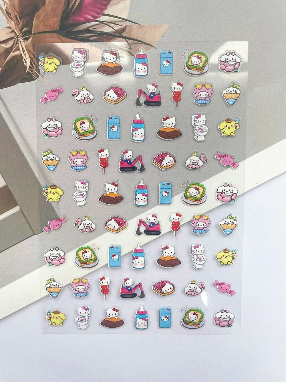 Pvc Super Mini Sanrio Hellokitty Delicious Food Luggage Tags Stickers Nail Art Durable Waterproof Diy Loptop Skateboard Guitar