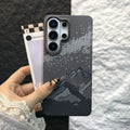 For Samsung S26 Ultra Frameless Ultra Thin PC Case For Magsafe Magnetic Slim Carbon Fiber Pattern Cover for Galaxy S25 Plus S26+