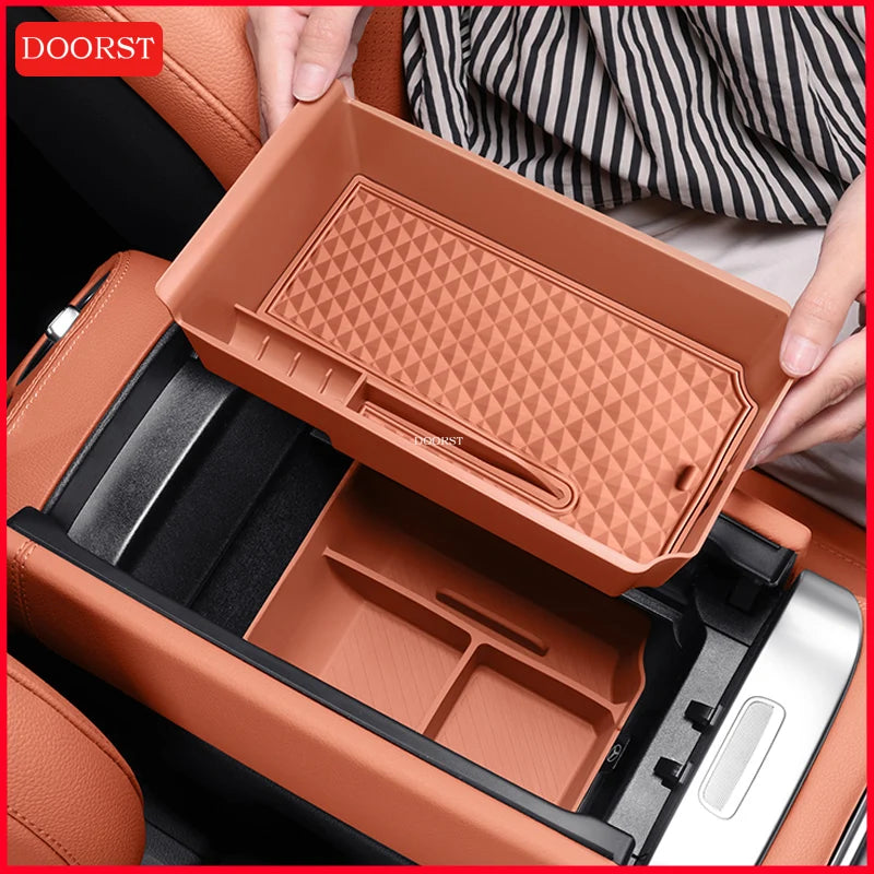 For Mercedes Benz GLC Class X254 GLC260 GLC300 Car Central Control Armrest Box Storage Box Interior Modification Accessories