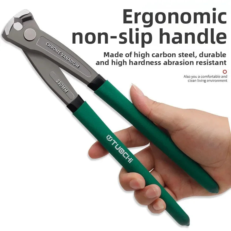 Industrial Grade Wire Tongs Multi-functional Tower Pincers Non-slip Grips Pliers Flat Top Cutting Pliers, Nail Pulling Pliers