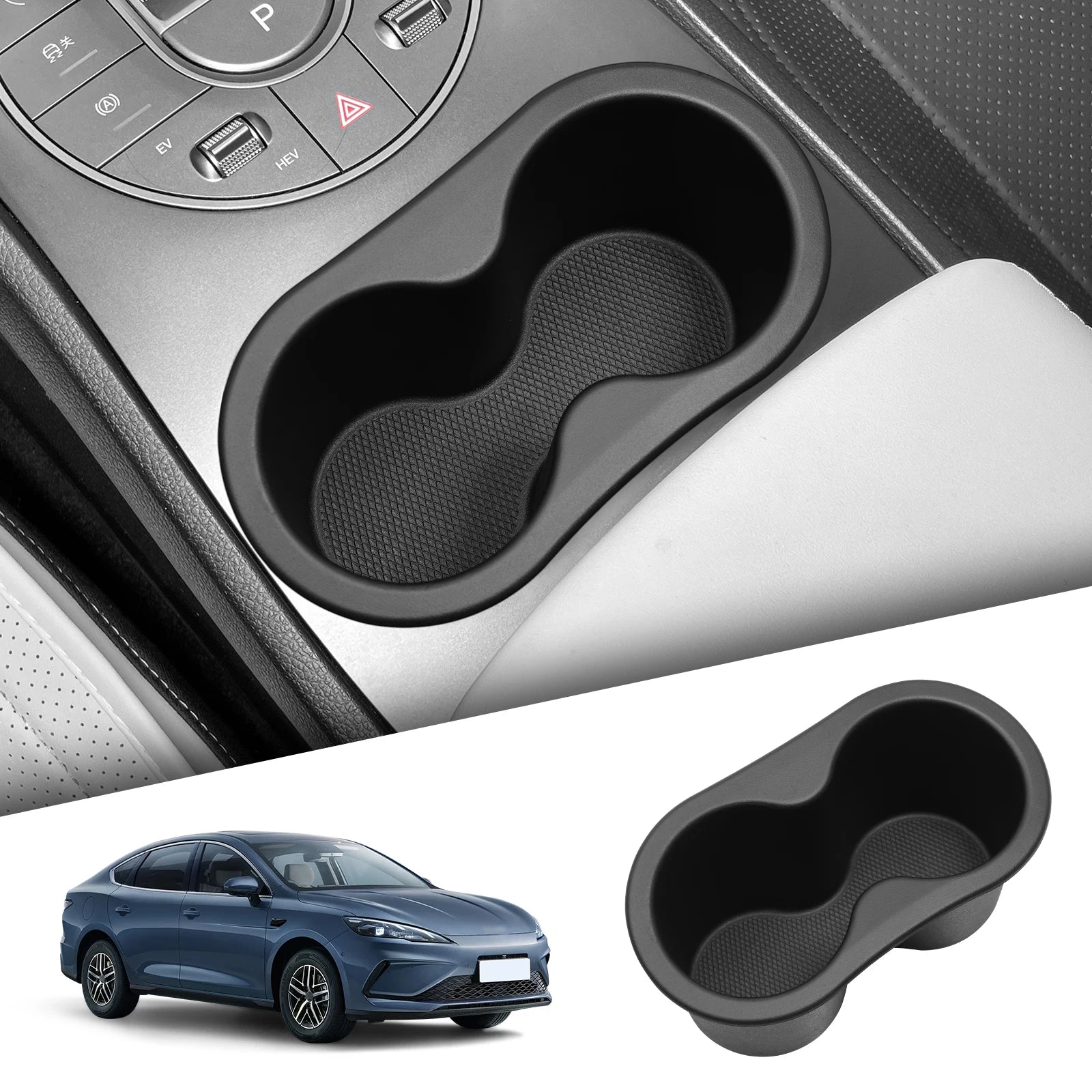 SMABEE for BYD Seal 05 DM-i 2025 Central Console Water Cup Holder Car Interior Accessories Drinks Holder Storage Case TPE