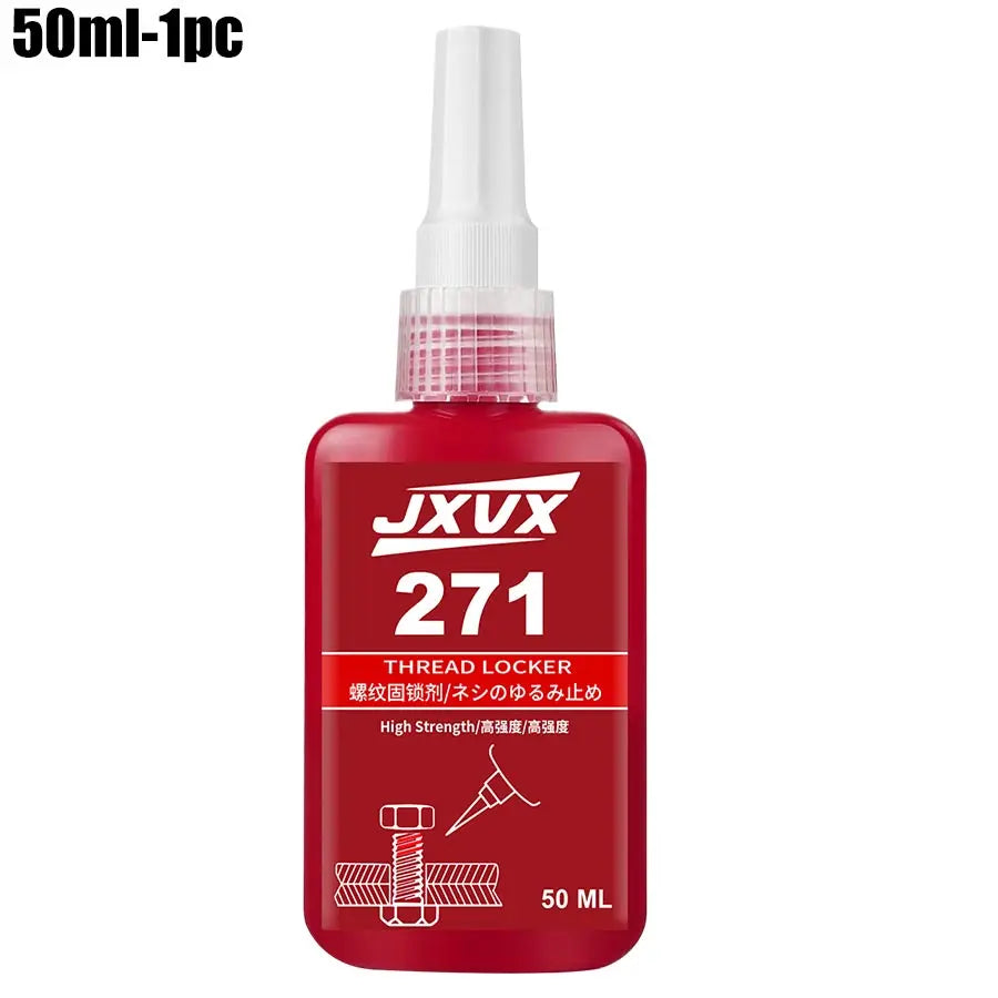 50ml Threadlocker 271Red High-Strength Thread Locker 243 Nuts-Bolts Locker, Screw Adhesive Lock Tight Seal Fasteners Anaerobic Curing Metal Glue,Rustproof.