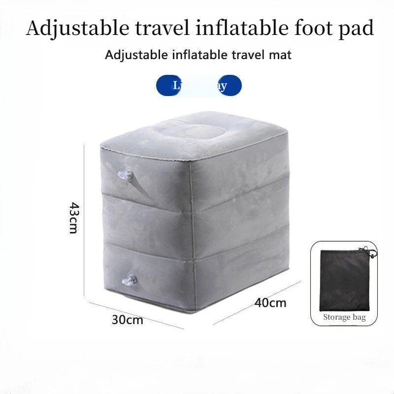 PVC Kids Flight Sleeping Footrest Pillow Resting Pillow On Airplane Car Bus Pillow Inflatable Travel Foot Rest Pillows Foot Pad