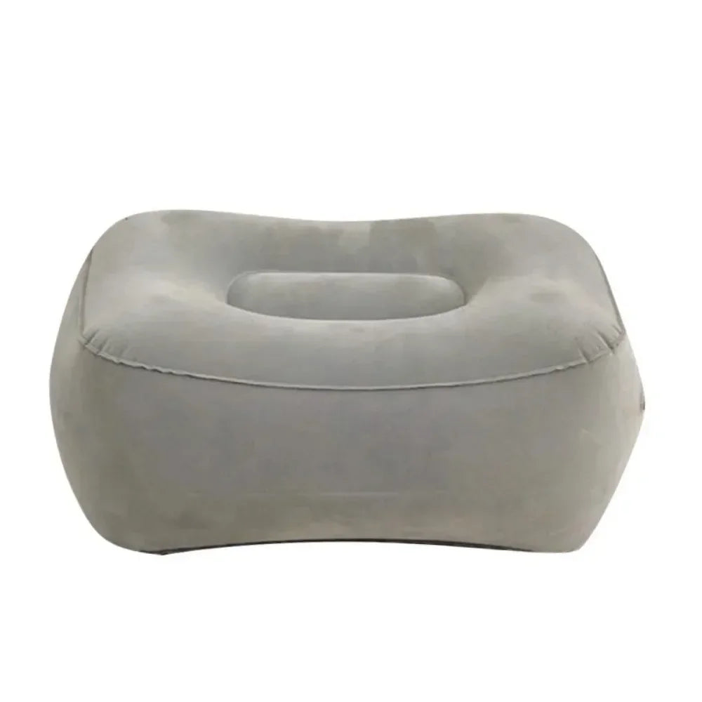 Inflatable PVC Footrest Pillow Air Cushion for Travel Office Home Leg Up Relaxing Foot Rest Under Desk Support