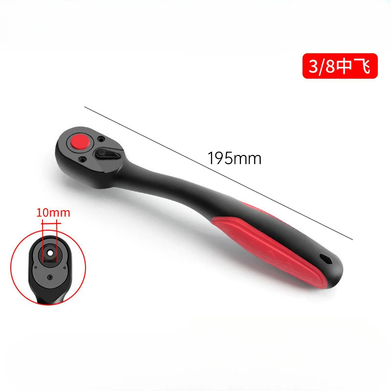 1/4 3/8 1/2 Inch High Torque Ratchet Wrench Reversible Quick Release Socket Wrench for Car Repairs Hand Tool
