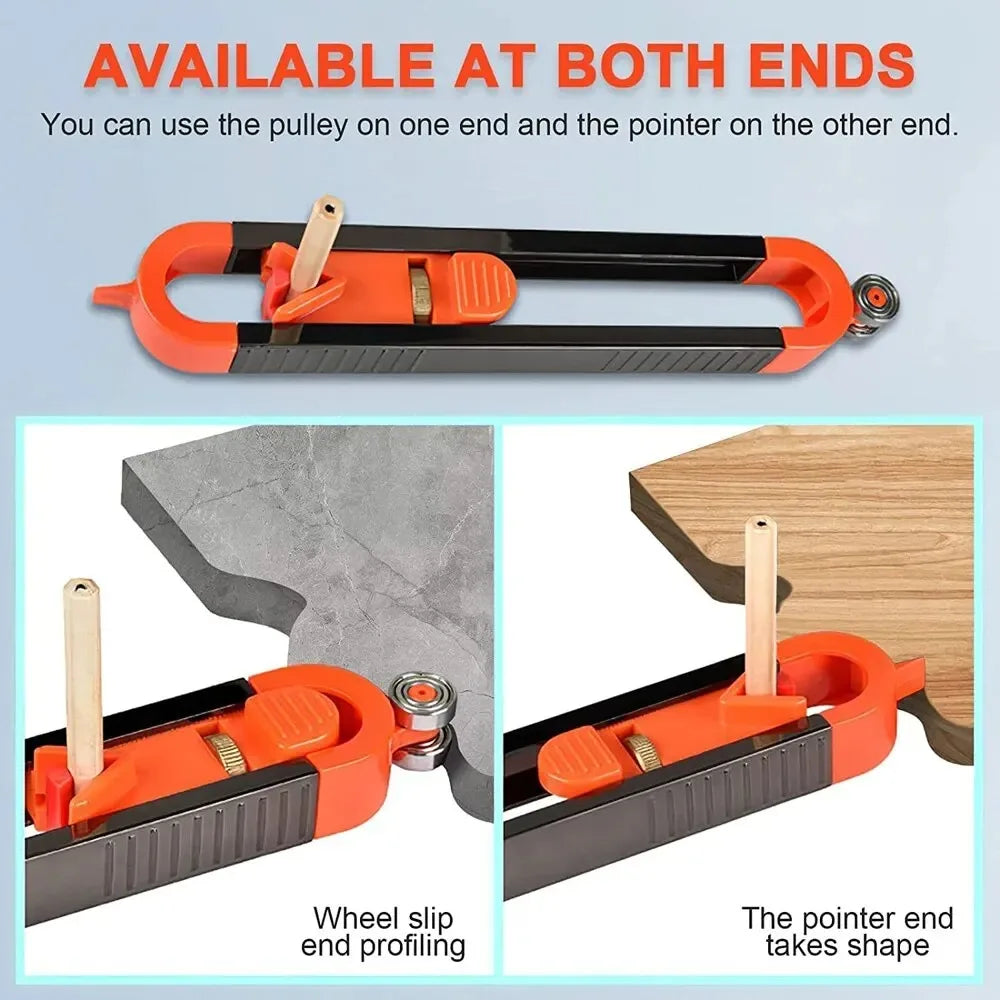 Profile Scribing Ruler Irregular Contour Gauge With Lock Adjustable Locking Precise Woodworking Measuring Gauge Measurement Tool