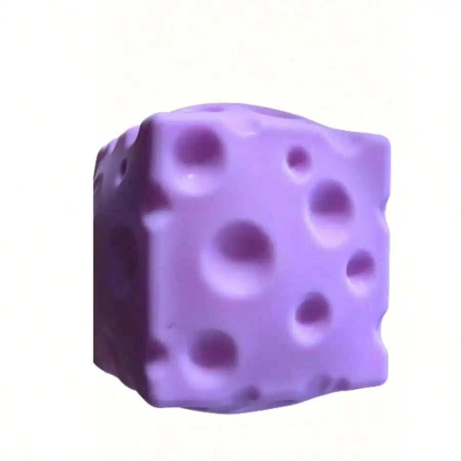 New Blueberry Color Cheese Squishy Toy Vaseline Filled Soft Squeeze Stress Relief Fidget Sensory Food Shape Gift