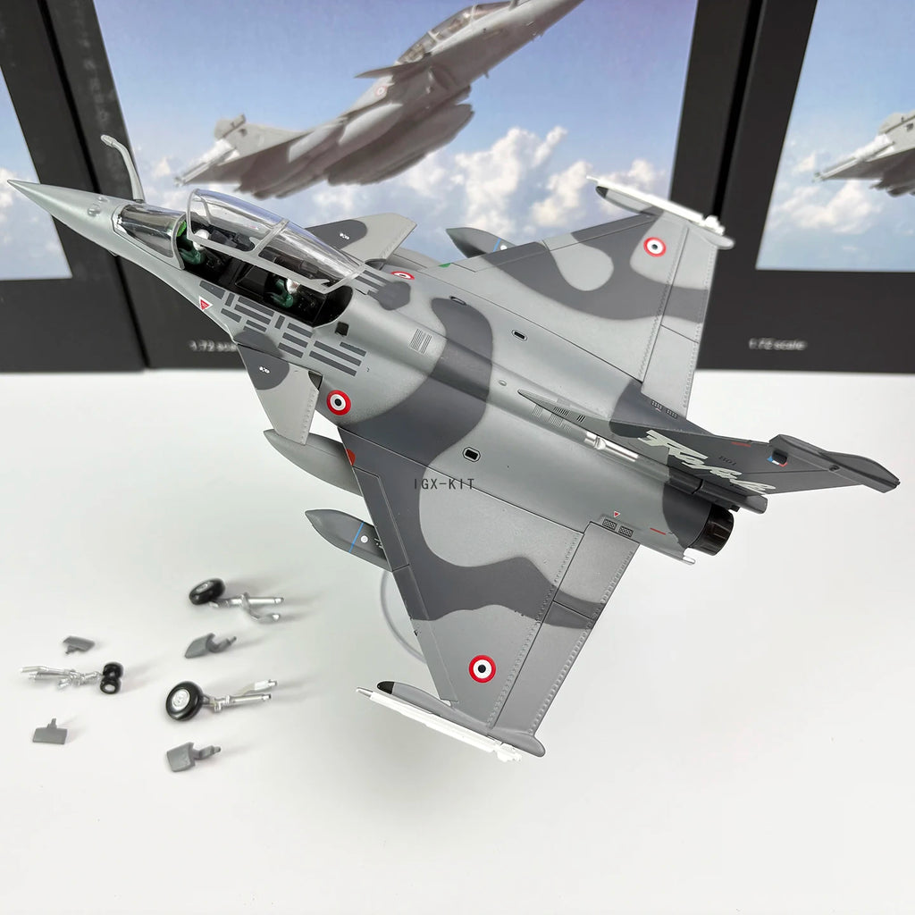 1/72 Scale French Air Force Rafale Fighter Jet Camouflage Diecast Finished Military Plane Model Collection Ornament Gift