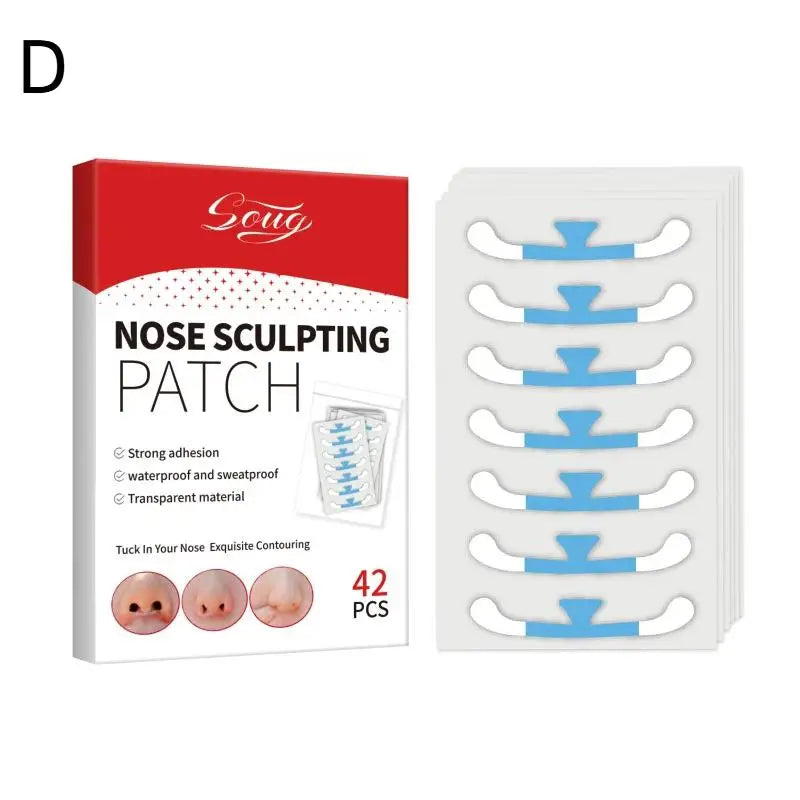 42Pcs Invisible Nose Shrink Patch Shrinking Nose Wing Stickers For Cosplay Special Nose Shrink Beauty Strips Nose Shaper Lifting