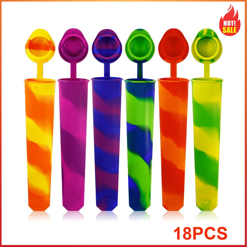 6-24pcs Popsicles Molds DIY Popsicle Maker Summer Ice Cream Yogurt Jelly Ice Pop Mold Freeze Cream Maker Kitchen Tool Accessory