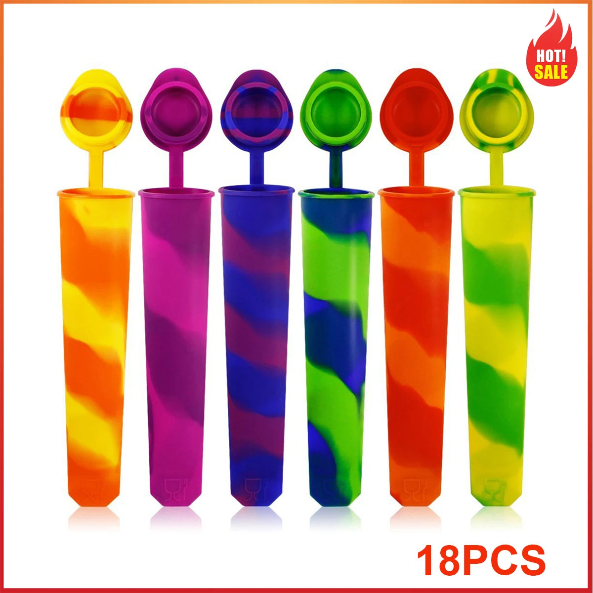 6-24pcs Popsicles Molds DIY Popsicle Maker Summer Ice Cream Yogurt Jelly Ice Pop Mold Freeze Cream Maker Kitchen Tool Accessory