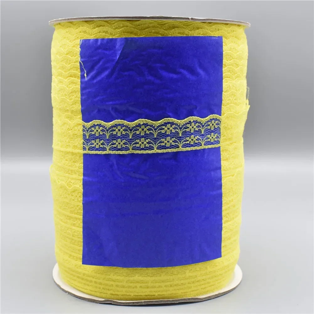 Wholesale 600yards/Roll White Lace Ribbon Width/22mm Lace Trim Fabric Embroidered Sewing Decoration African Lace Fabric Applique